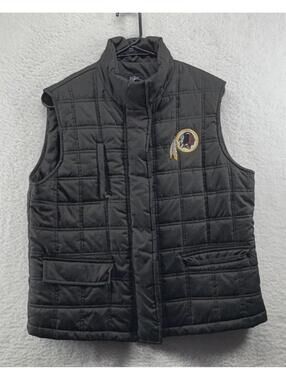 Washington Redskins Quilted Puffer Vest Womens Large NFL Equipment Commanders